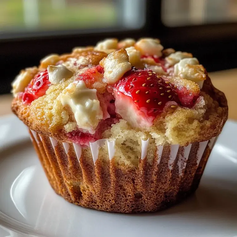 Amazing Strawberry White Chocolate Muffins in 20 Minutes