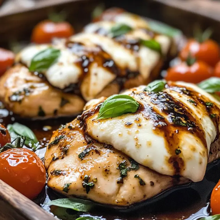 Balsamic Baked Chicken Breast with Mozzarella Cheese Recipe