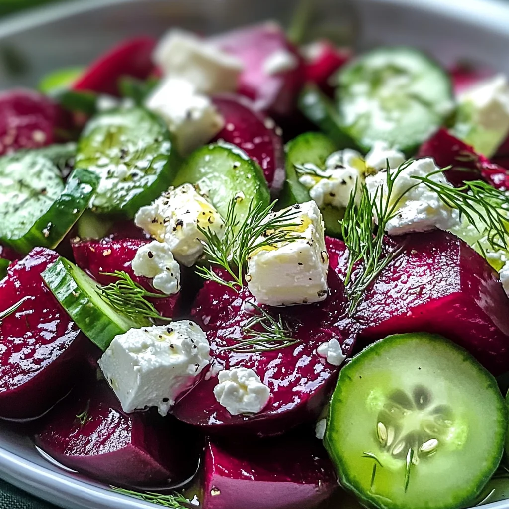 Beet Salad with Feta, Cucumbers, and Dill