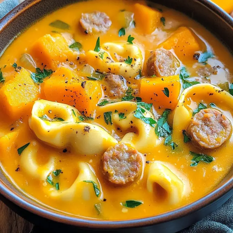 Butternut Squash Sausage Tortellini Soup Recipe
