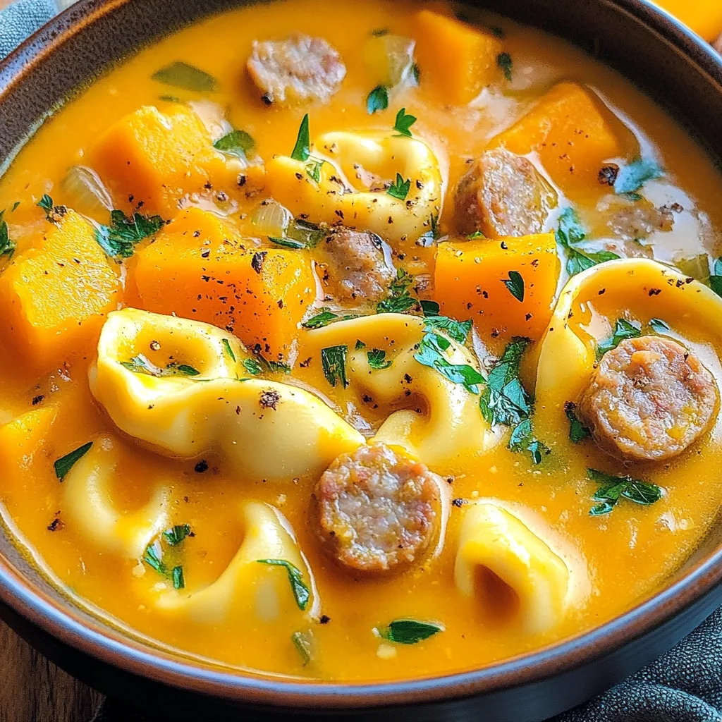 Butternut Squash Sausage Tortellini Soup Recipe
