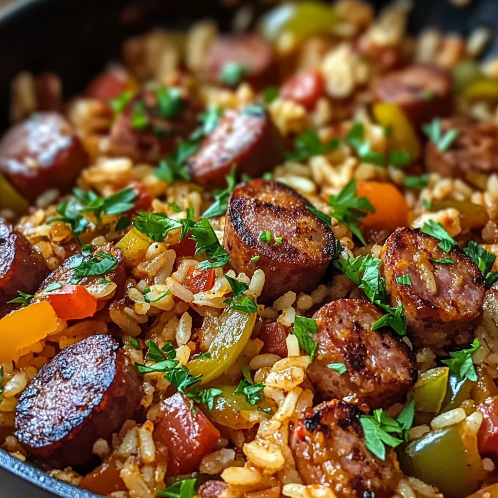Cajun Sausage and Rice Skillet
