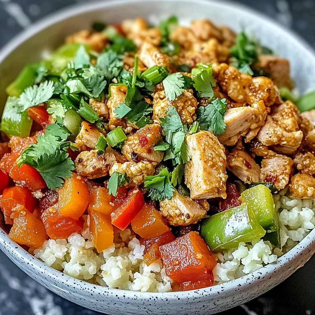 Cauliflower Rice Turkey Bowl