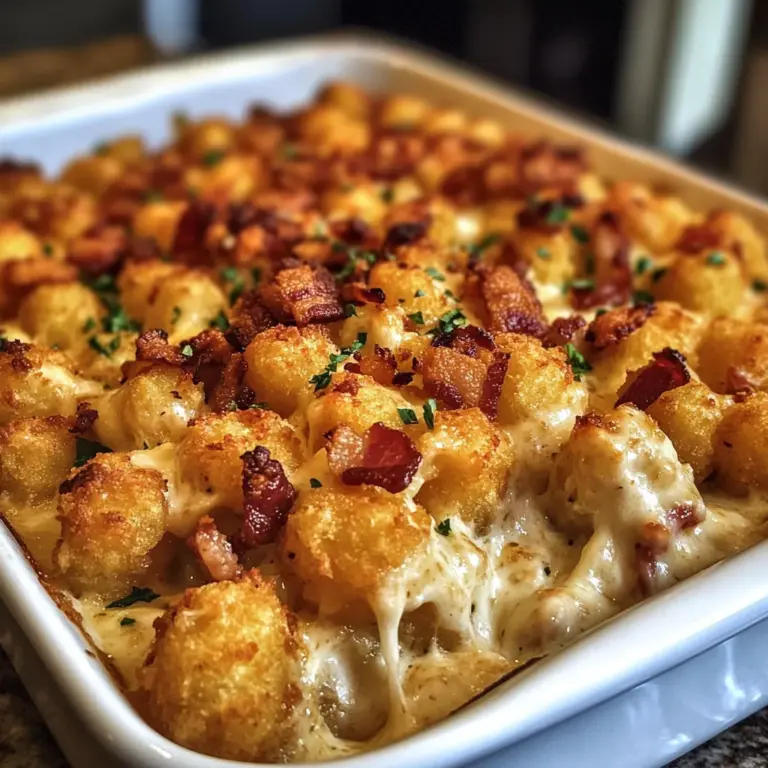 Chicken Bacon Ranch Tater Tot Casserole: A 450 Calorie Dish