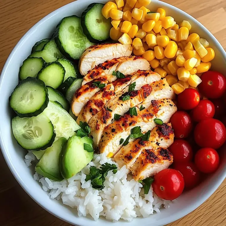 Chicken and Veggie Rice Bowl with Mozzarella