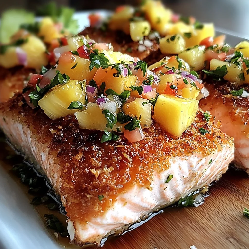 Coconut Crusted Salmon with Pineapple Salsa: Cooking Methods, Serving Suggestions, and Nutritional Insights
