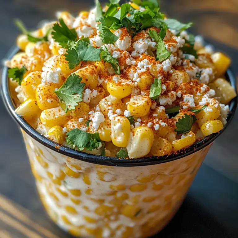 Creamy Mexican Street Corn in a Cup (Esquites) Delight!