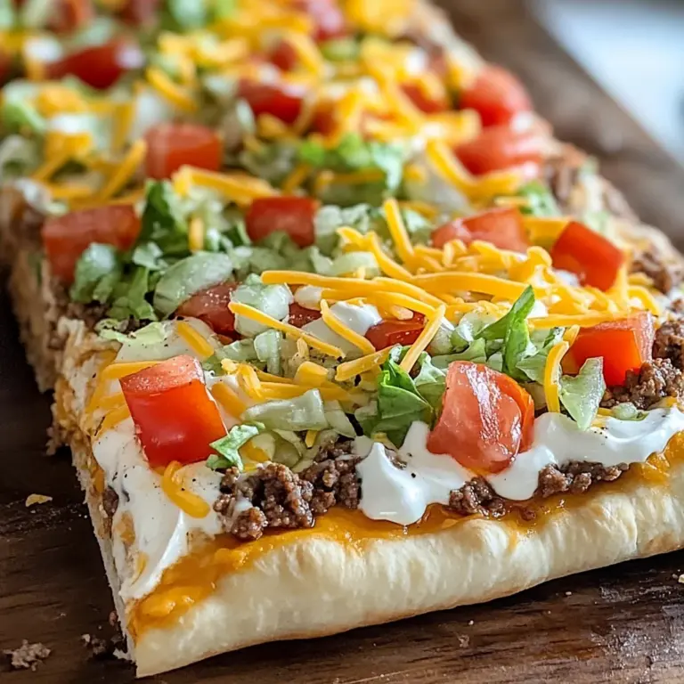 Easy Crescent Roll Taco Pizza - Alrightwithme