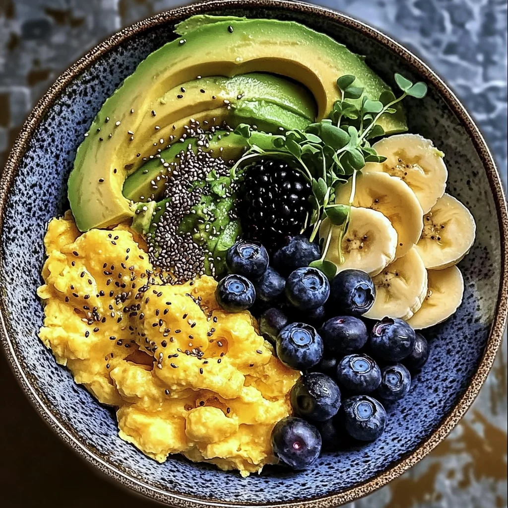 Energizing Scrambled Egg and Fruit Breakfast Bowl