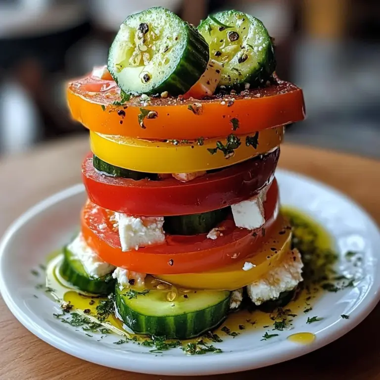 Greek Feta Salad Tower