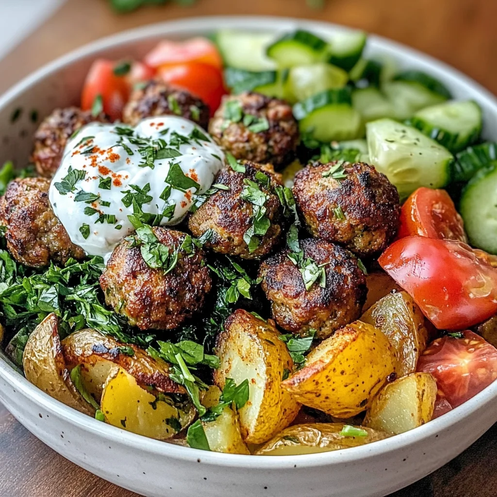 Greek Meatball Bowl Recipe
