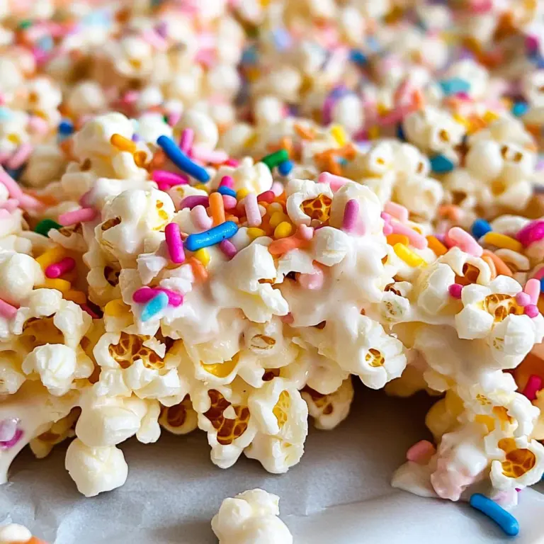 Homemade Funfetti Marshmallow Popcorn Treats Recipe