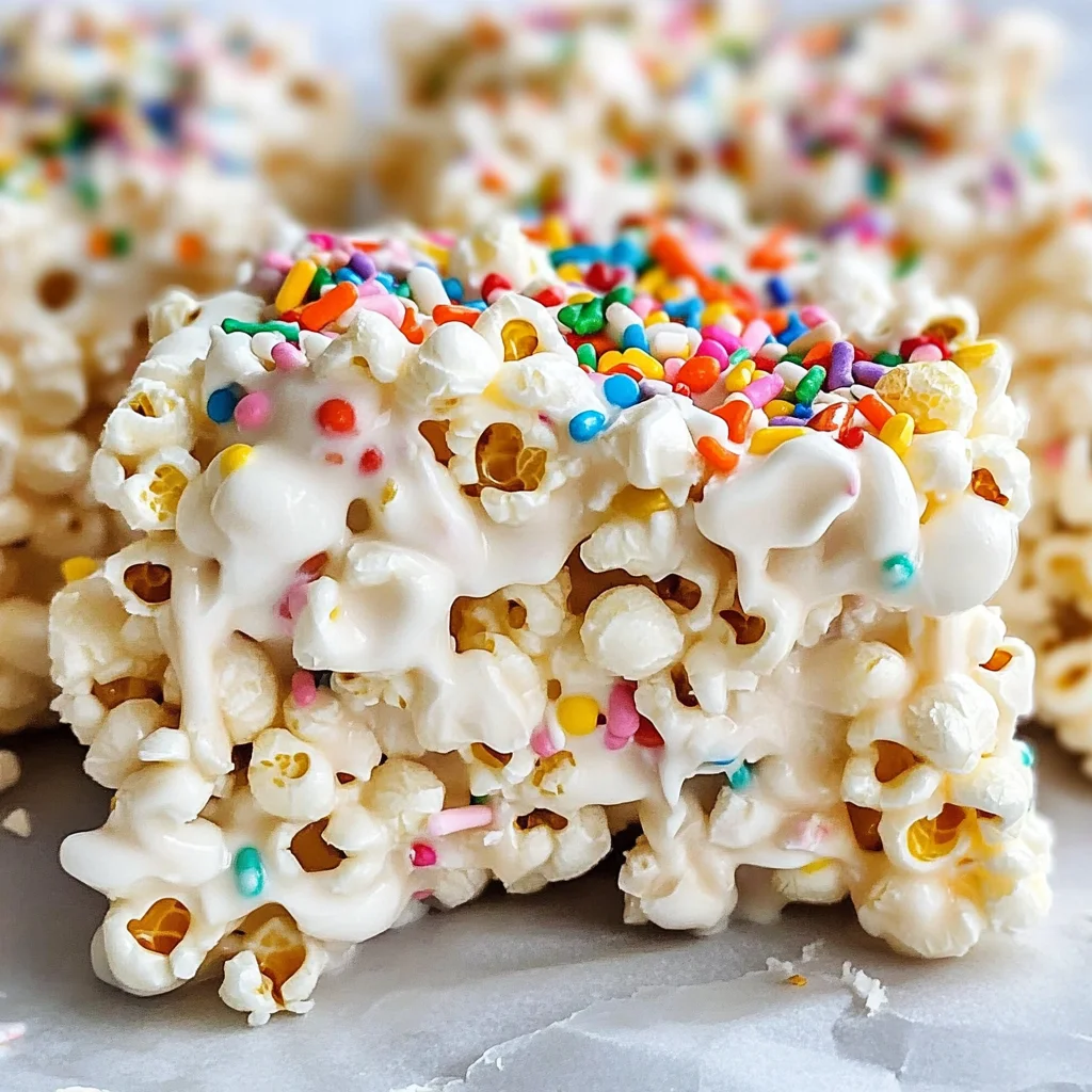 Homemade Funfetti Marshmallow Popcorn Treats Recipe
