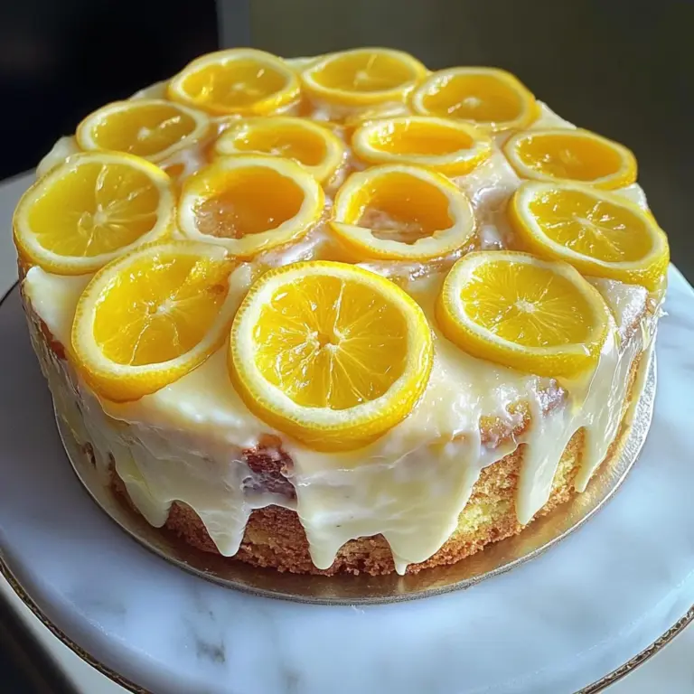 Lemon Cream Cheese Pound Cake with Candied Lemons