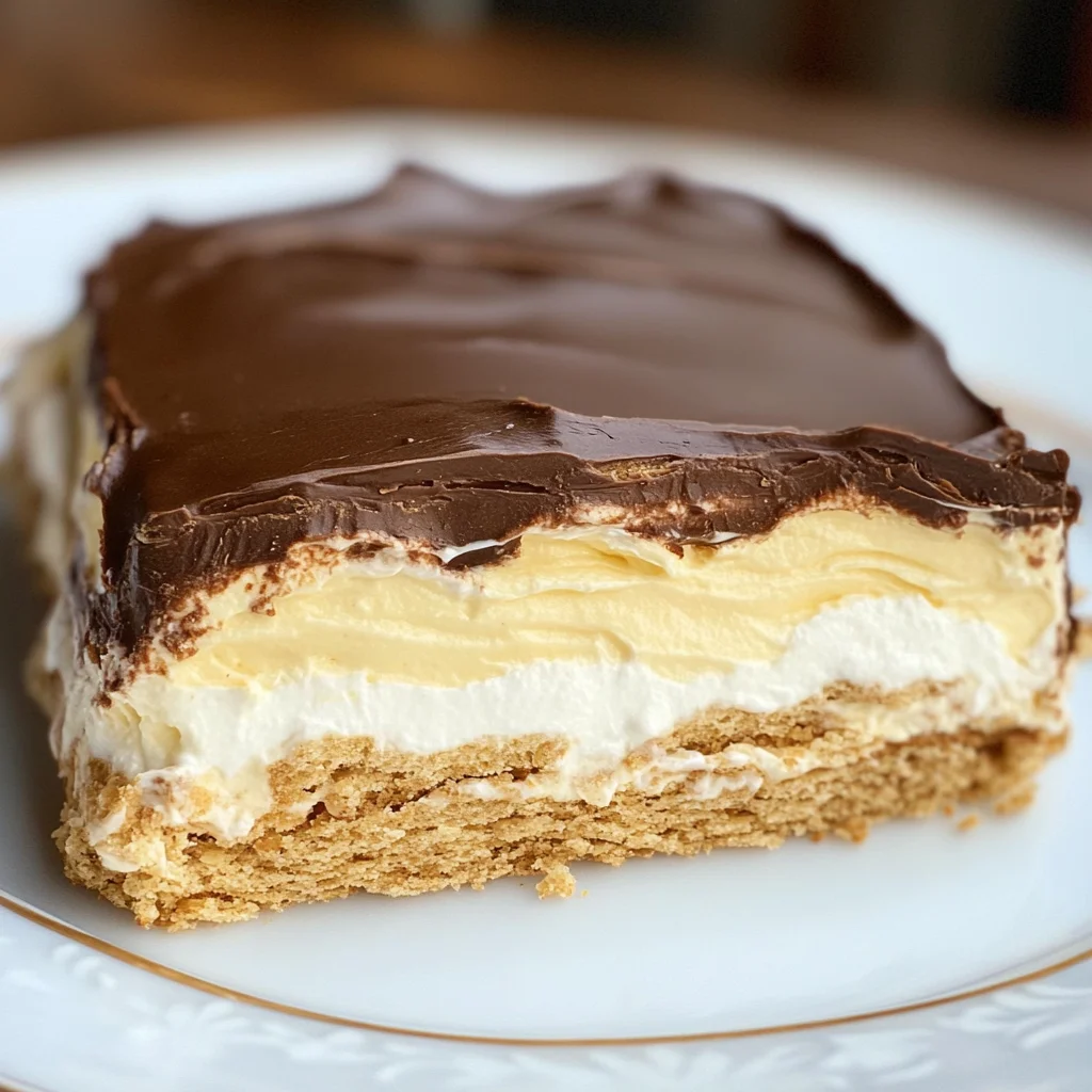 No-Bake Chocolate Eclair Cake Recipe