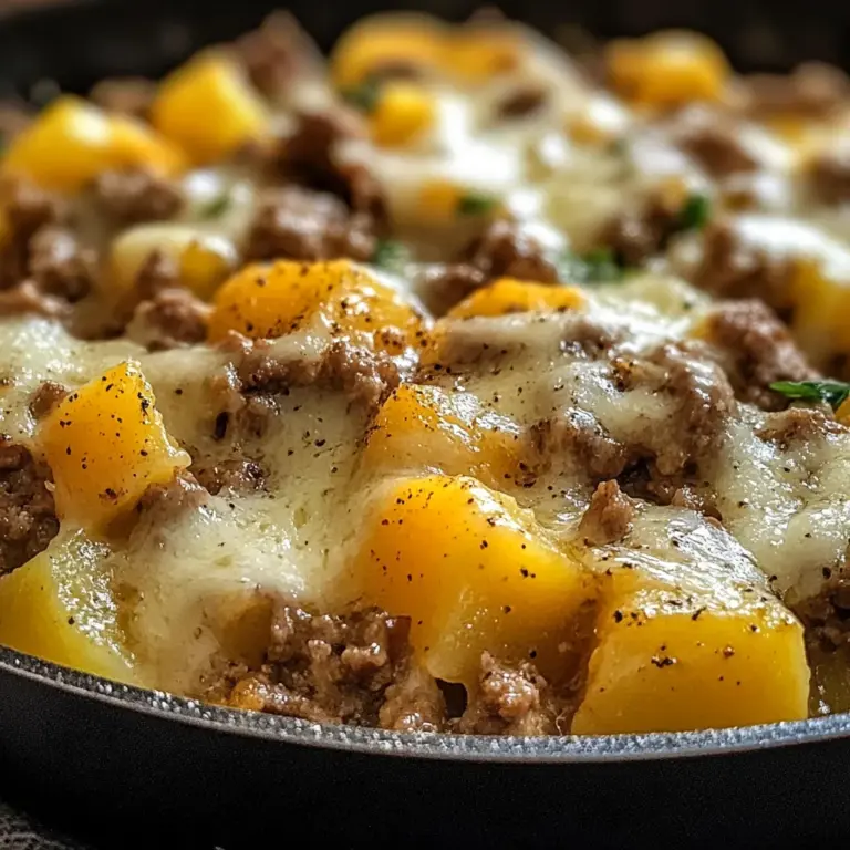 One-Pan Cheesy Meat & Potato Skillet