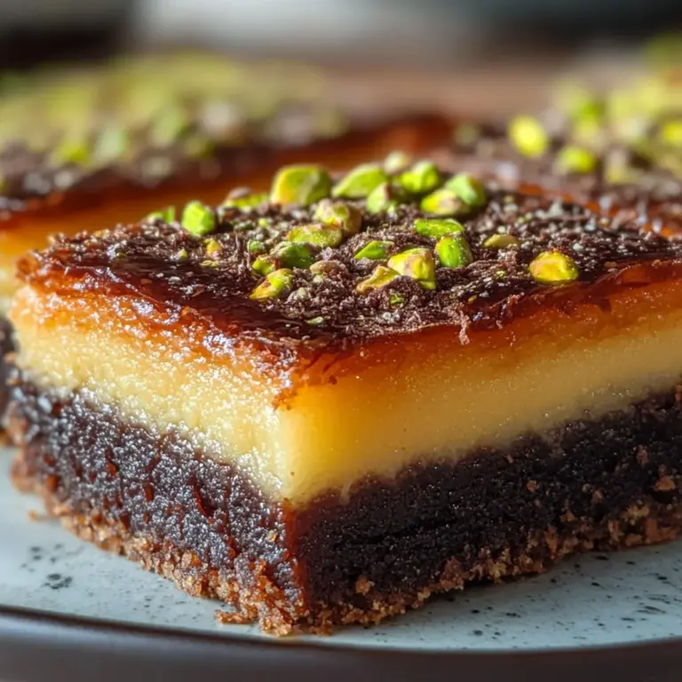 Pistachio Kunafa Brownies