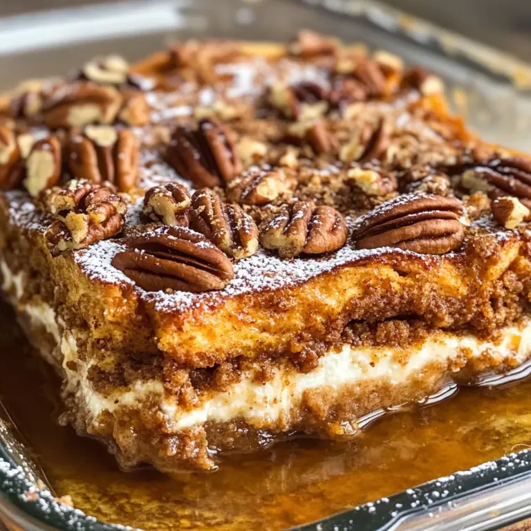 Pumpkin French Toast Bake with Cream Cheese Filling