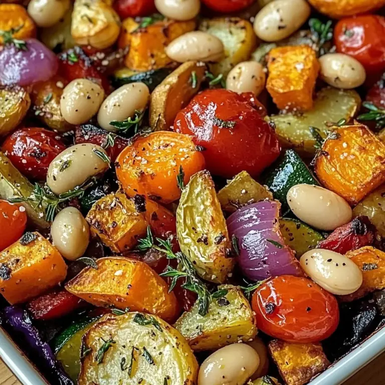 Rustic Roasted Vegetable Bake with Cannellini Beans