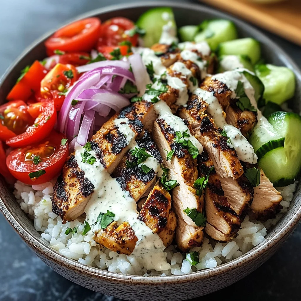 Savor 2-Hour Grilled Chicken Shawarma Bowls with Creamy Garlic Sauce