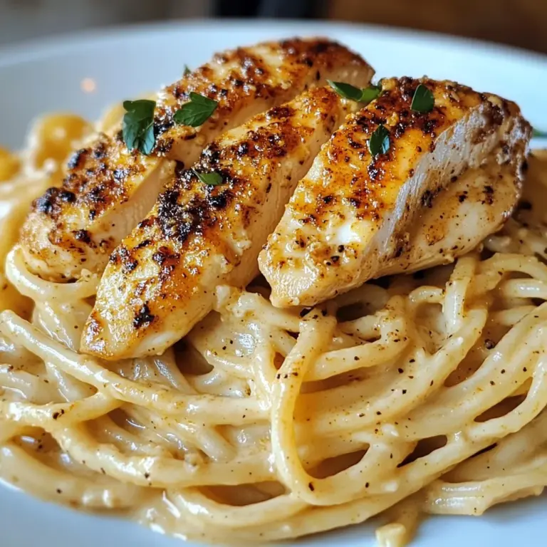 Savory Cajun Chicken over Creamy Parmesan Linguine