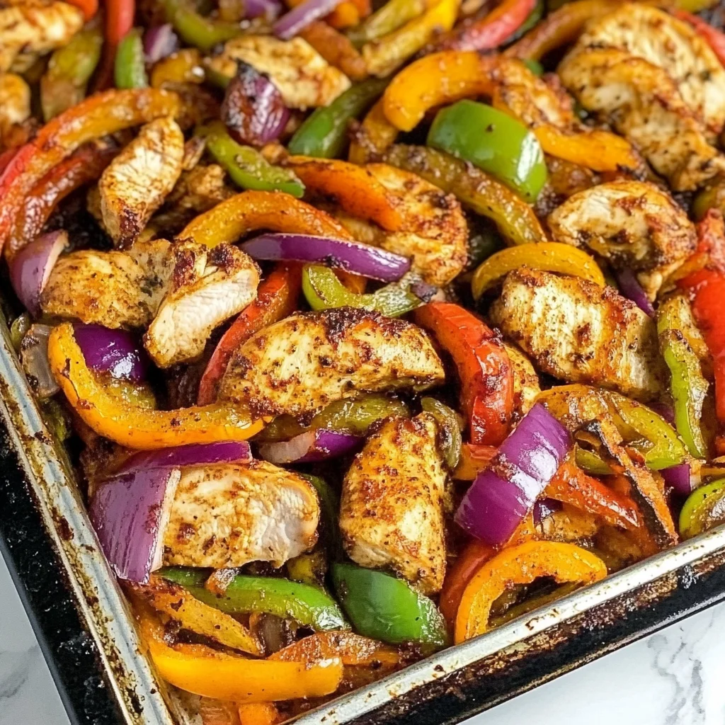 Sheet Pan Chicken Fajitas