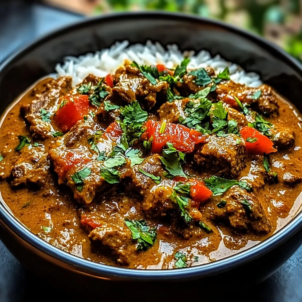 Slow-Simmered Beef Curry in Creamy Coconut Sauce