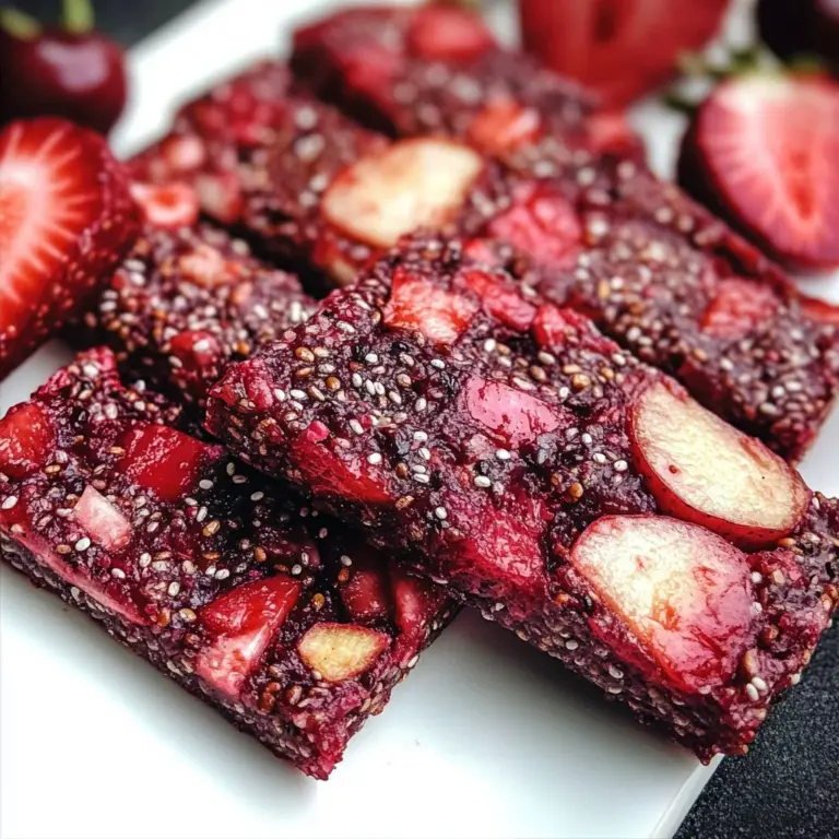 Strawberry Cherry Apple Chia Bars