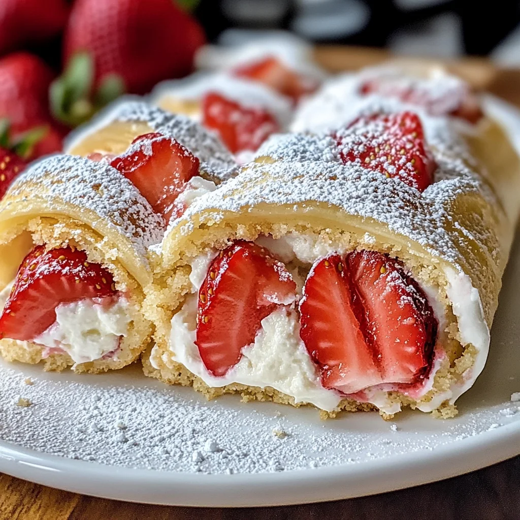 Strawberry Shortcake Cheesecake Rolls