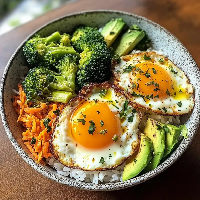 Sunny Egg & Veggie Rice Bowl with Avocado