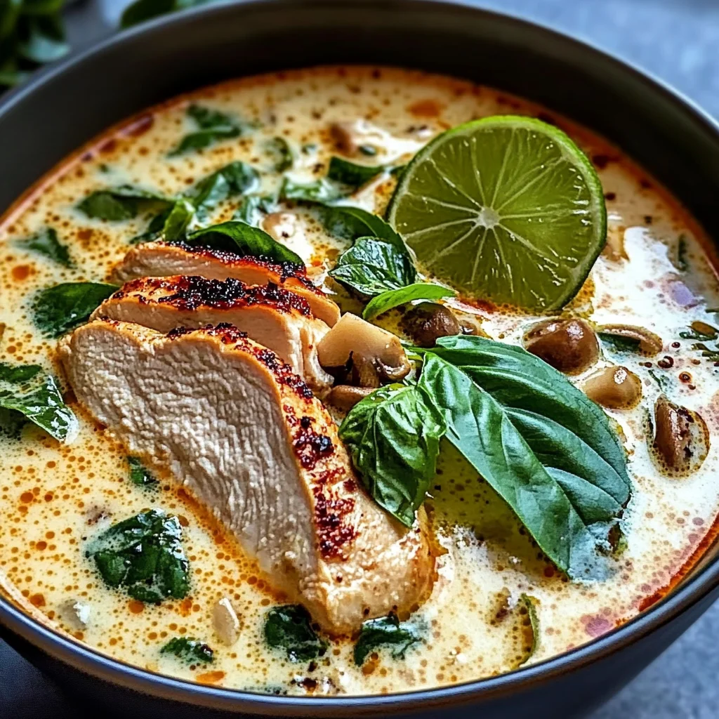 Thai Basil Chicken Soup