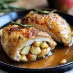 Apple and Brie Stuffed Chicken with Maple Dijon Glaze
