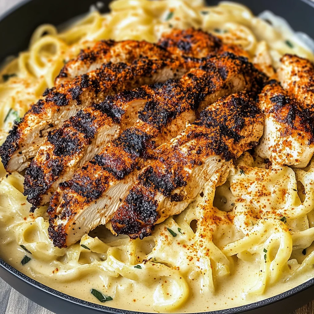 Blackened Cajun Chicken Alfredo