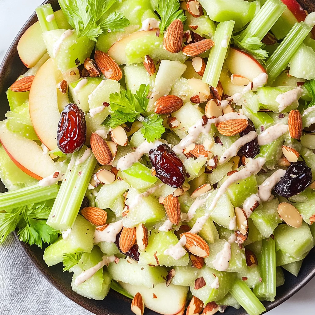 Celery and Apple Salad with Almonds and Dates