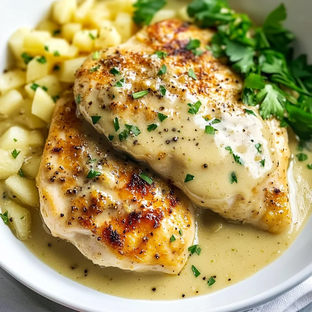 Chicken in White apple vinegar Sauce