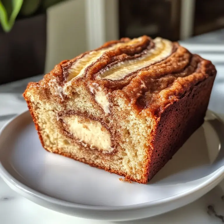 Cream Cheese Cinnamon Swirl Banana Bread