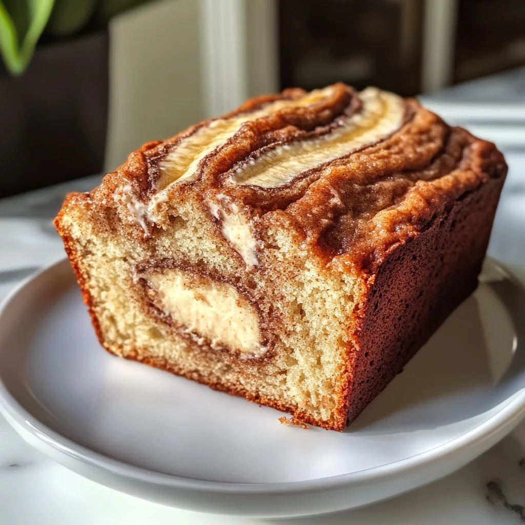 Cream Cheese Cinnamon Swirl Banana Bread