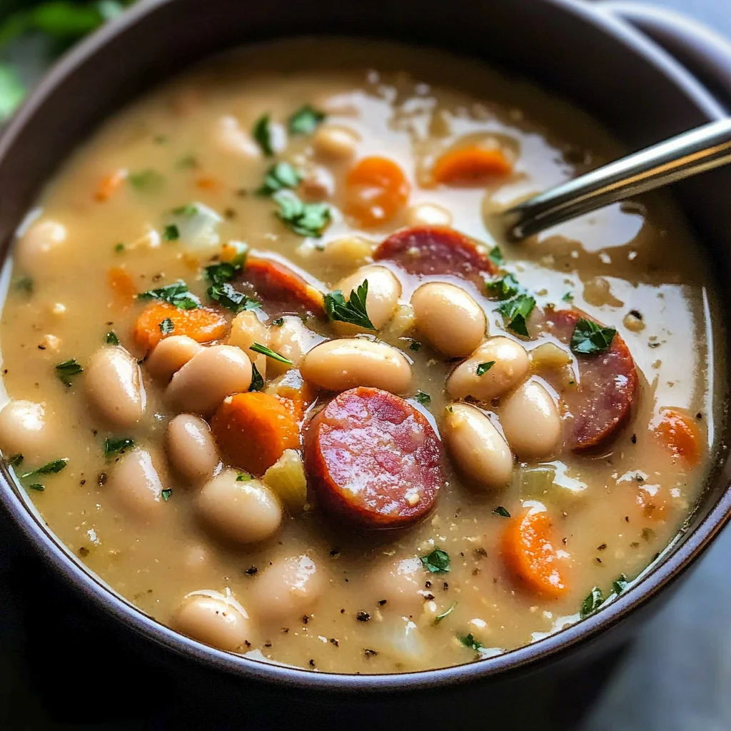 Creamy Bean Soup with Kielbasa