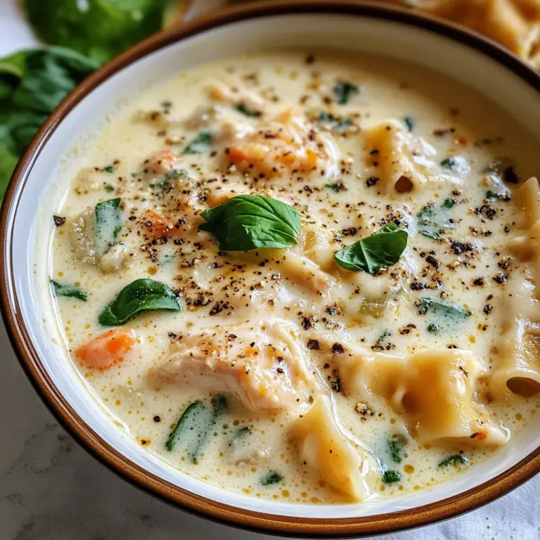 Creamy Chicken Lasagna Soup