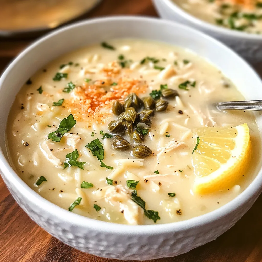 Creamy Lemon Chicken Orzo Soup