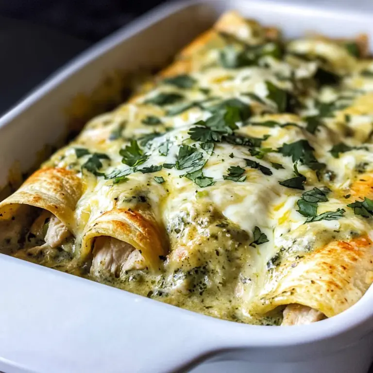 Creamy Poblano Chicken Enchiladas