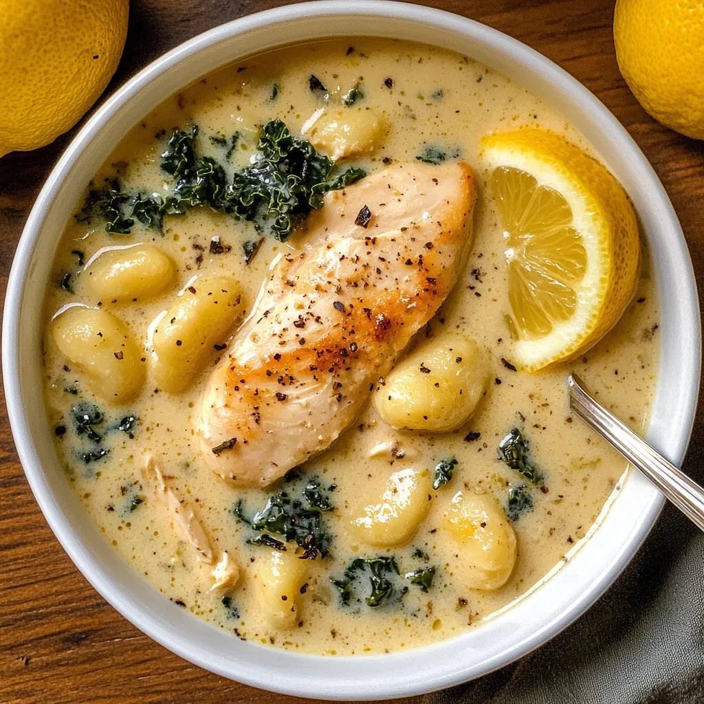 Creamy Winter Lemon Chicken Gnocchi Soup