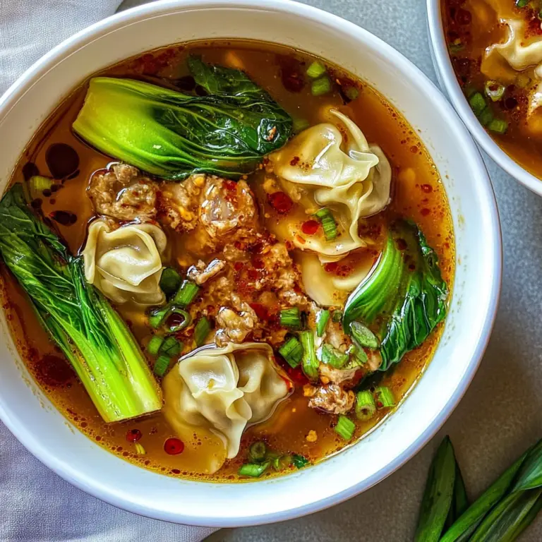 Deconstructed Wonton Soup