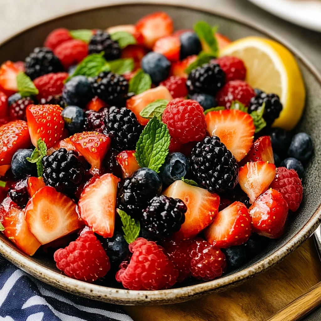 Fresh Berry Salad with Honey and Mint