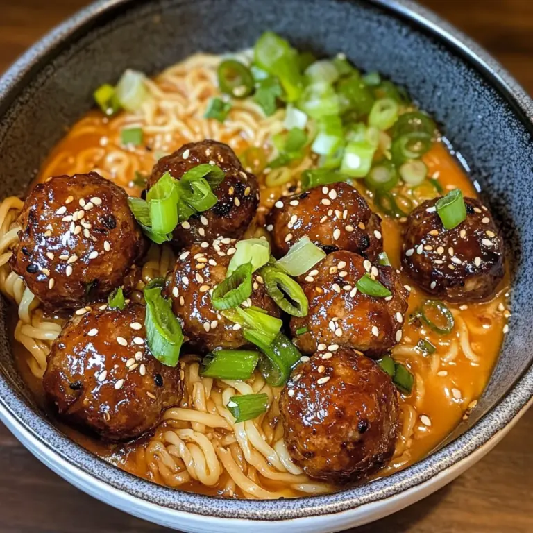 General Tso’s Meatball Ramen
