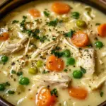 High Protein Chicken Pot Pie Soup
