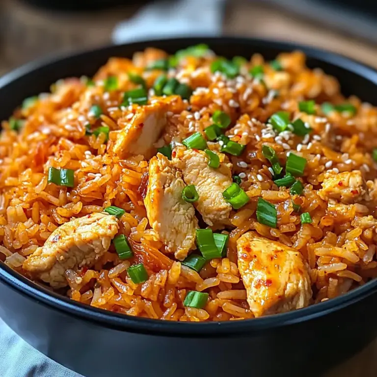 Kimchi Fried Rice with Chicken