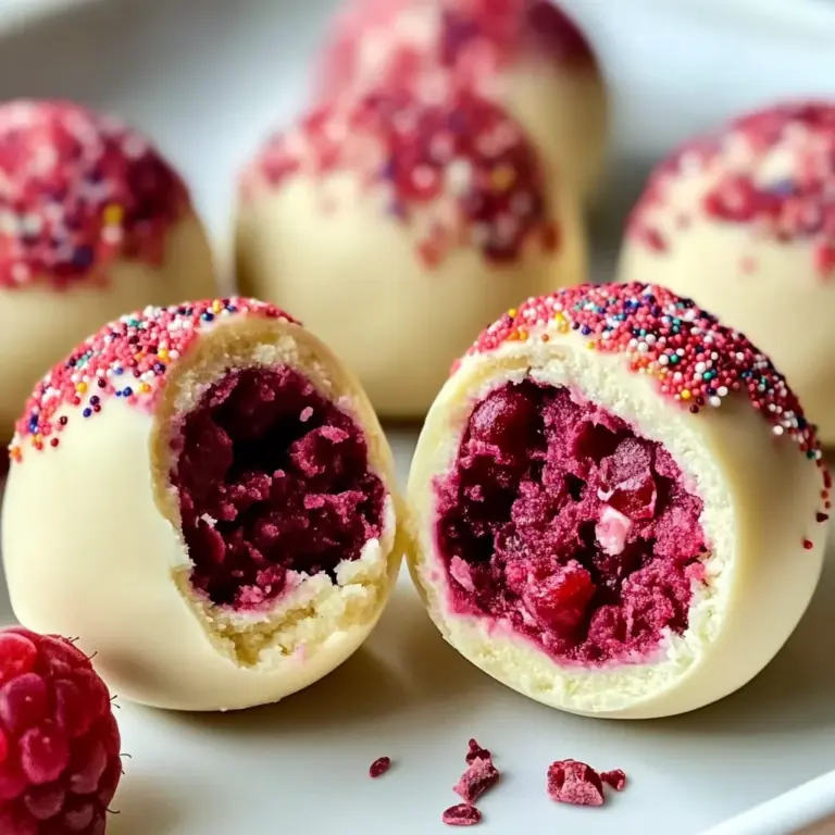 No-Bake Raspberry Cheesecake Truffles