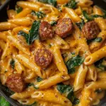 One Pot Creamy Cajun Sausage Pasta (30-Minutes)