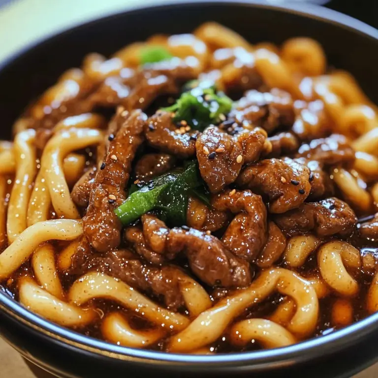 Quick and Flavorful Beef Black Pepper Udon